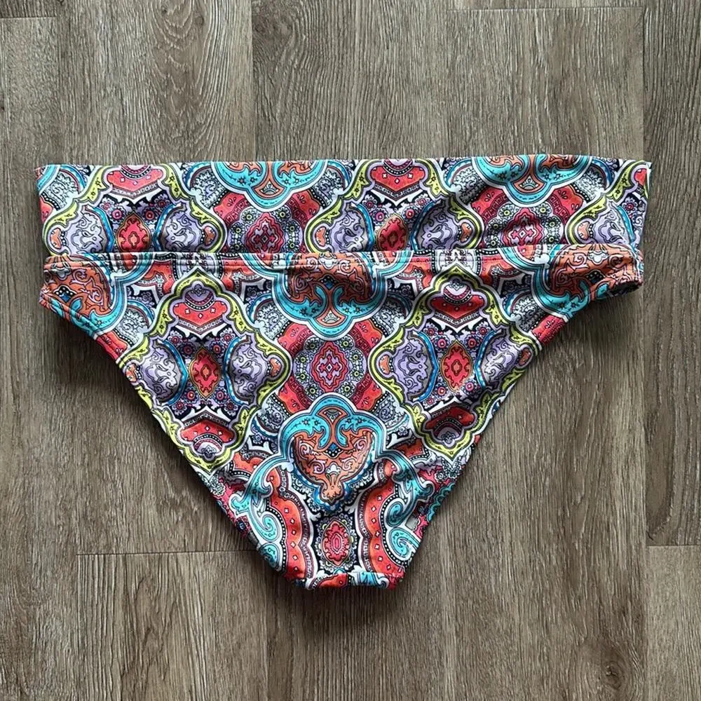 Victoria's Secret Bikini Bottom Multi Color Print Size Large‎ Low/Mid Rise